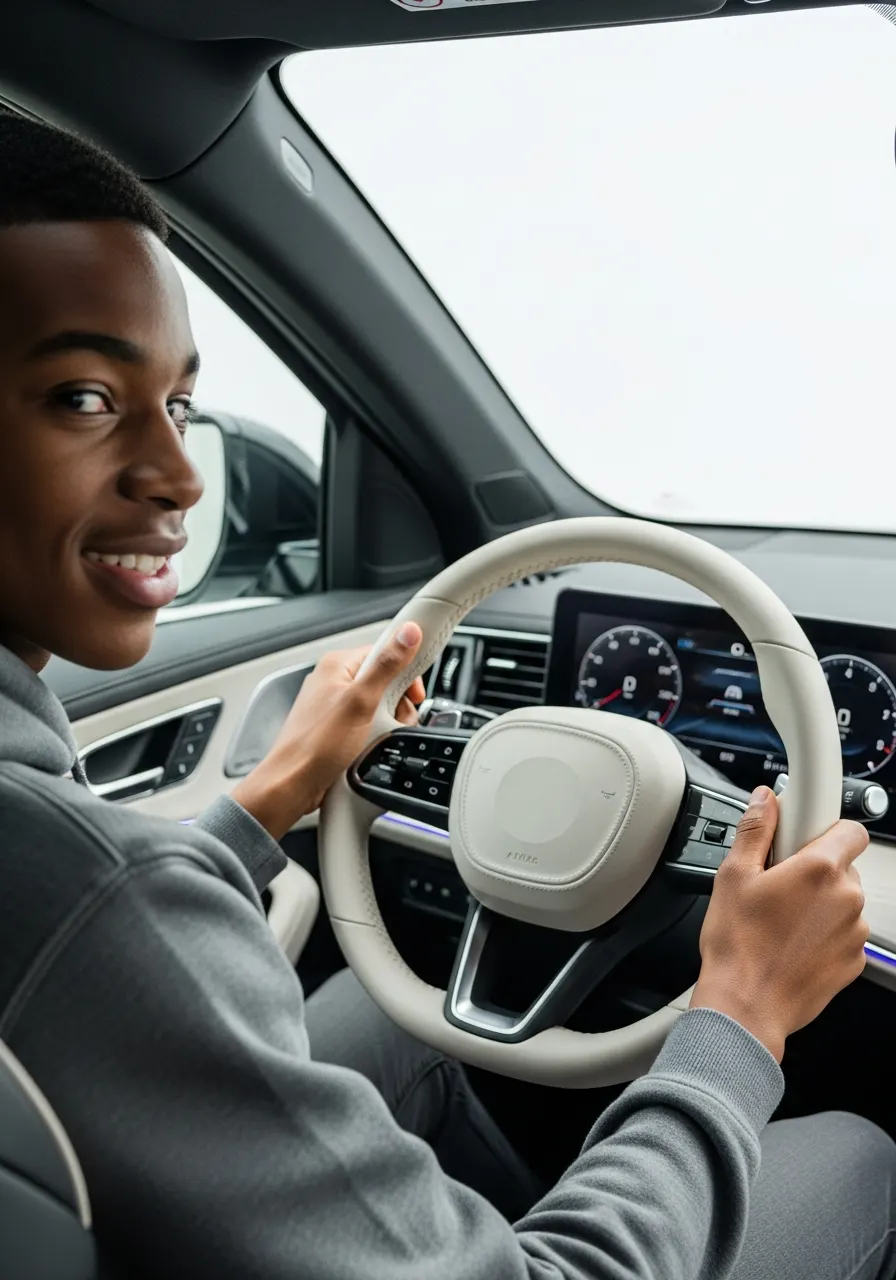 CrashCourse WI student in a behind-the-wheel lesson